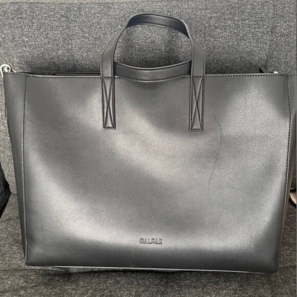 Calpak Haven 16" Laptop Tote Bag with Strap in Black - Picture 3 of 8